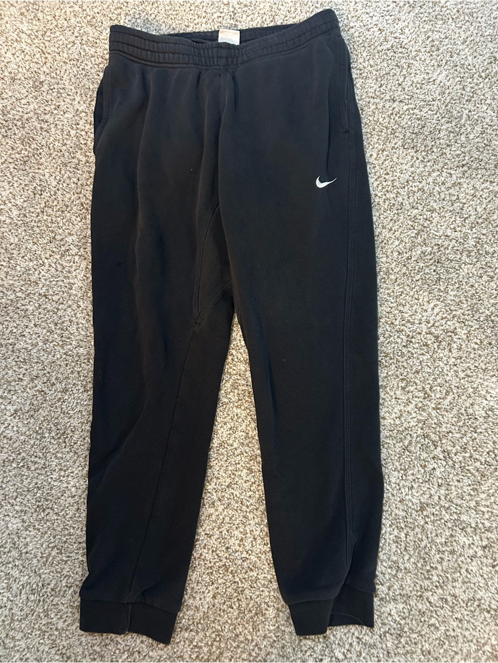 Nike Black Womens Joggers with White Swoosh